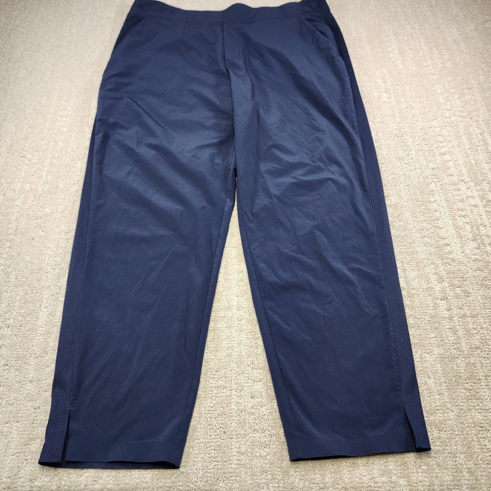 Athleta Pants Women 16 Brooklyn Mid Rise Ankle Stretch Blue Slim Fit High Rise